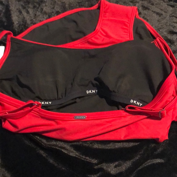 NWT DKNY Hot Red Swimsuit - Picture 5 of 7